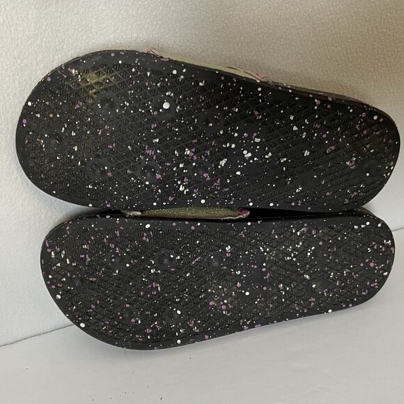 LOL Surprise Dolls Black Clear Glitter Slide Sandals Girls Size 1-2 - Picture 15 of 16